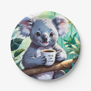 Prato De Papel Café da Selva de Cozy Koala