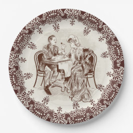 Prato De Papel café e amor