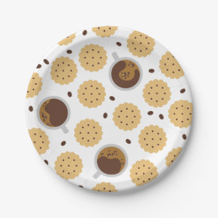 Prato De Papel Café e cookies