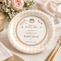 Café Love Is Brewing Boho Bege Personalizado