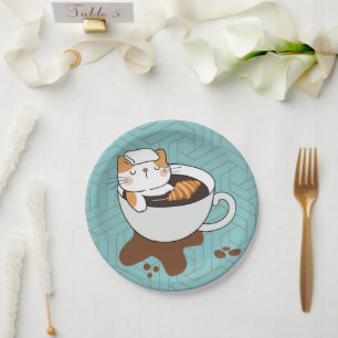Prato De Papel Café Spa do Gato