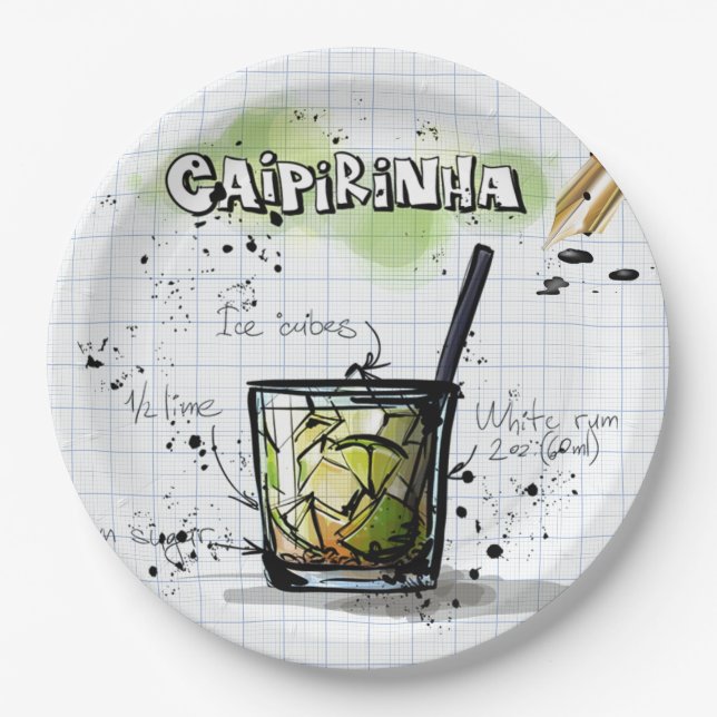 Prato De Papel Caipirinha (Frente)