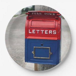 Prato De Papel Caixa de Correio Vintage