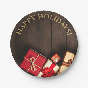 Prato De Papel Caixa de Presente Russo, Natal