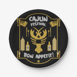Prato De Papel Cajun Bayou da Louisiana
