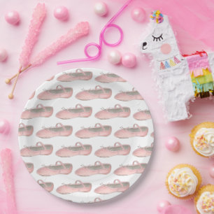 Prato De Papel Calçados cor-de-rosa Slippers Ballerina Dance Clas