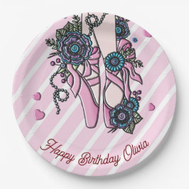 Prato De Papel Calçados de Balé personalizados