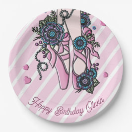 Prato De Papel Calçados de Balé personalizados