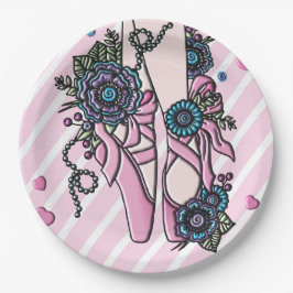 Prato De Papel Calçados do balé