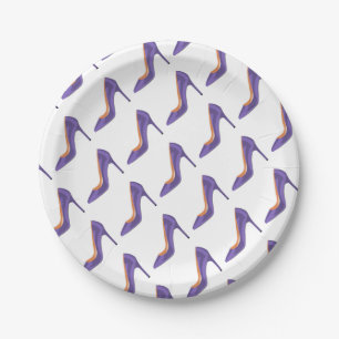 Prato De Papel Calçados do salto alto no ultravioleta