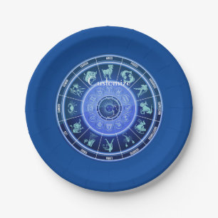 Prato De Papel Calendário de Astrologia de Sinal Sun Zodiac Thun