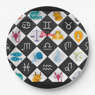 Prato De Papel Calendário de Astrologia de Sinal Sun Zodiac Thun