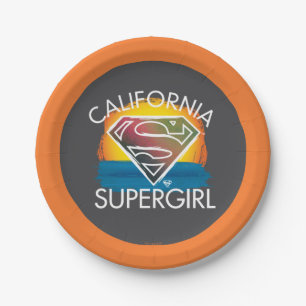 Prato De Papel California Supergirl Sunset Graphic