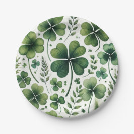 Prato De Papel Calming Clovers
