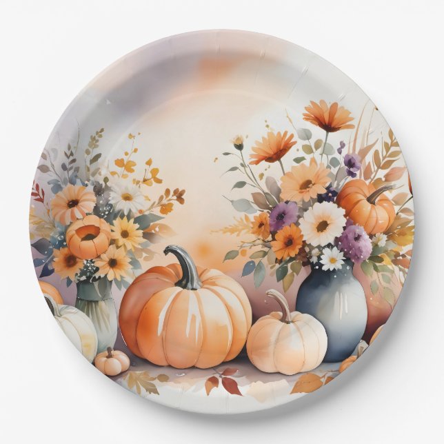 Prato De Papel Câmbio celebrante da aquarela (Frente)