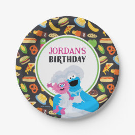 Prato De Papel Caminhão de Foodie Chalkboard Monster Cookie