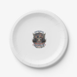Prato De Papel Caminhão Monstro Patriótico 1776 Off Road Skull Pe