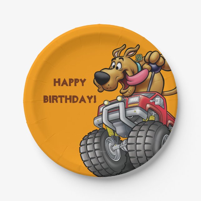 Prato De Papel Caminhão Scooby Doo-Monster (Frente)