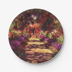 Prato De Papel Caminho do Jardim por Claude Monet