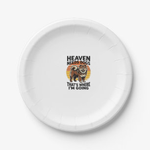 Prato De Papel Camisa de Cachorro Chow Chow Heaven Tributo Vintag