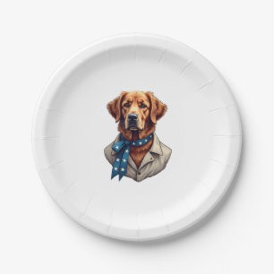 Prato De Papel Camisa de Cachorro Vintage Orgulho Retriever Patri
