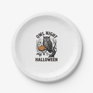 Prato De Papel Camisa de Coruja de Halloween Desenho de Pássaro A