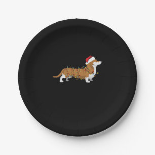 Prato De Papel Camisa de Natal de Corgi Holiday