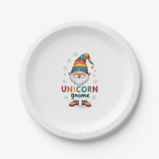 Prato De Papel Camisa Gnome Unicórnio Família Correspondente Grup