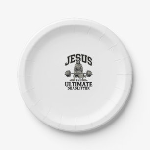 Prato De Papel Camiseta de ginásio vintage Jesus Ultimate Deadlif