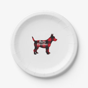 Prato De Papel Camiseta Presente Xadrez Pomsky Natal Mãe Pai (1