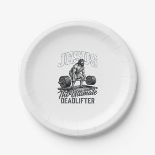Prato De Papel Camiseta Vetorial Vintage Jesus Ultimate Deadlifte