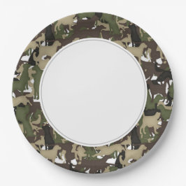 Prato De Papel Camo Dogs Paper Plates