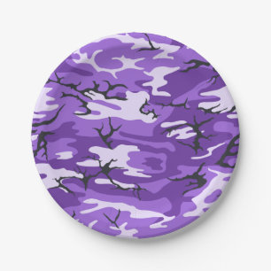 Prato De Papel Camo Roxo