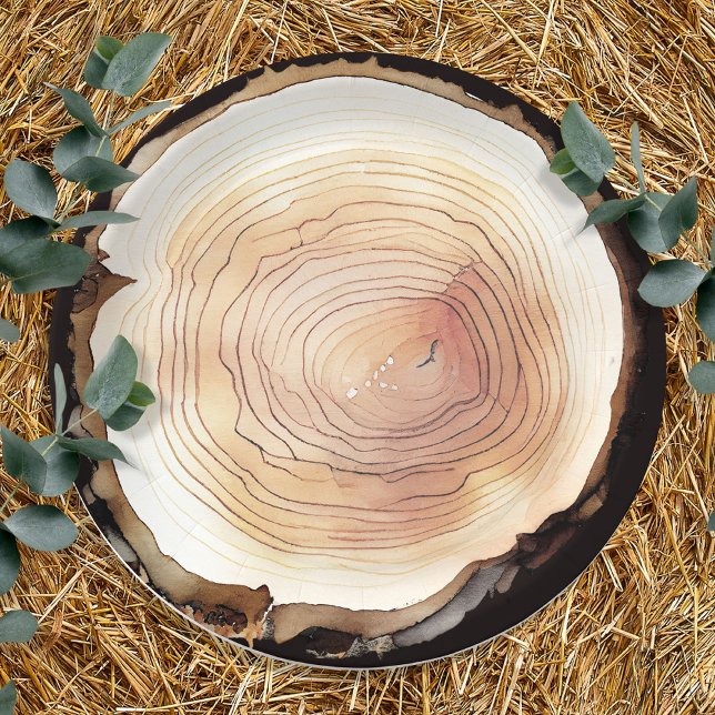 Prato De Papel Campanha de madeira do Aniversário de criança de A (Criador carregado)