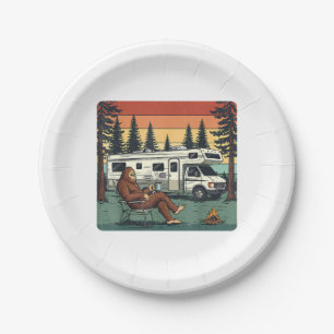 Prato De Papel Camping de Caravana Motorizada Vintage Aventura Bi