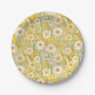 Prato De Papel Campo das flores Amarelo Laranja Natureza Feliz Di