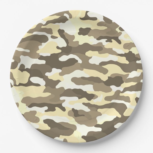 Prato De Papel Camuflagem do Deserto (Frente)