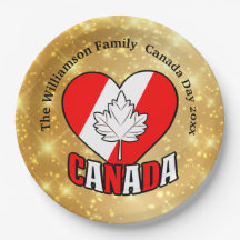 Canadá Dia Dourado Partido Personalize Nome Ano 9"