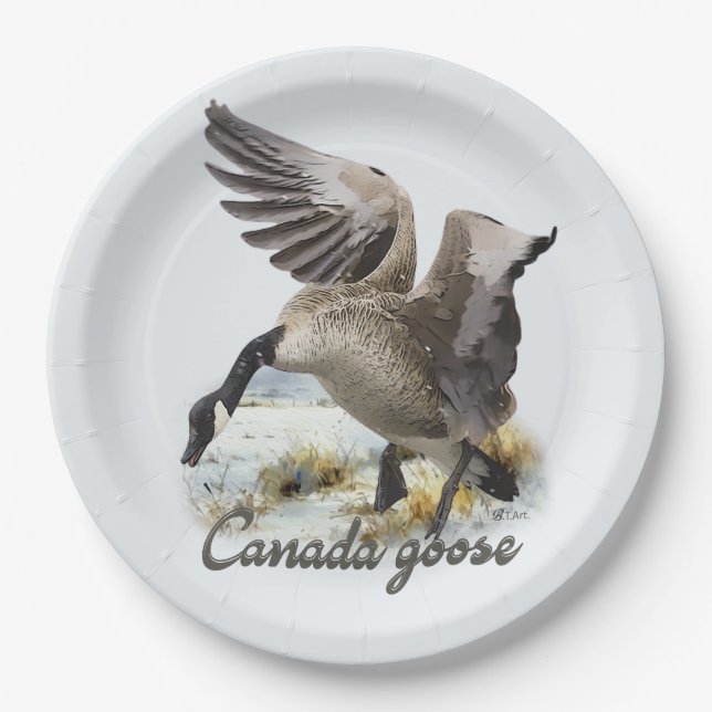 Prato De Papel Canadá Goose, Arte (Frente)