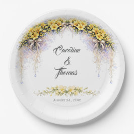 Prato De Papel Canary Yellow Romantic Freesia  Floral Wedding