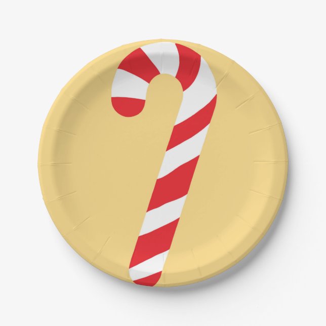 Prato De Papel Candy Cane (Frente)