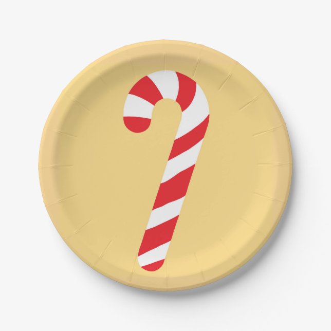 Prato De Papel Candy Cane (Frente)