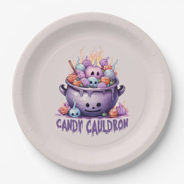Prato De Papel Candy Cauldron (Frente)