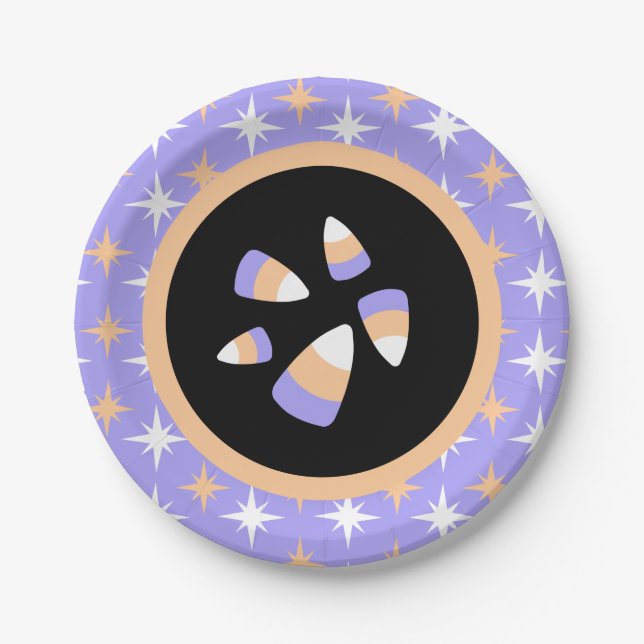 Prato De Papel Candy Corn (Frente)