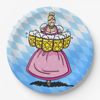 Prato De Papel Caneca de cerveja com padrão de diamante bávaro de