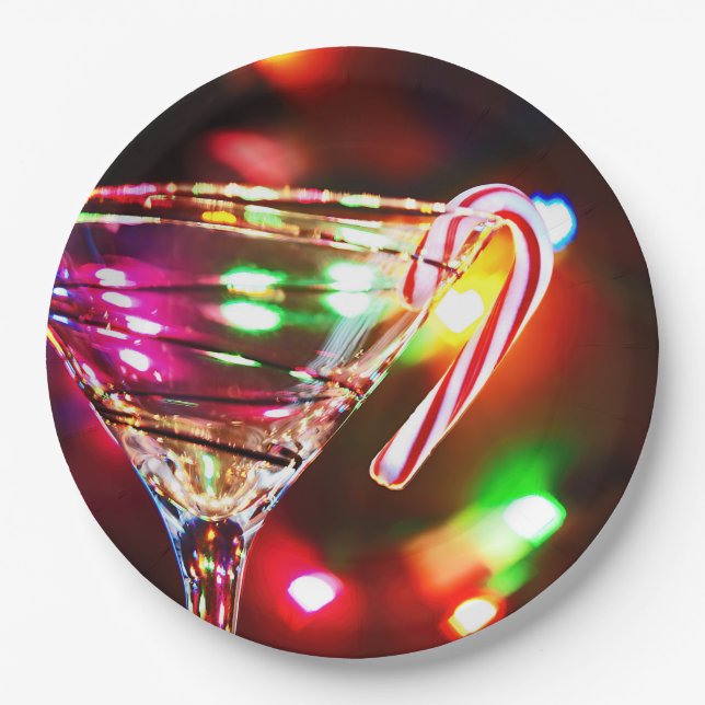 Prato De Papel Canela De Doces Em Vidro Martini (Frente)