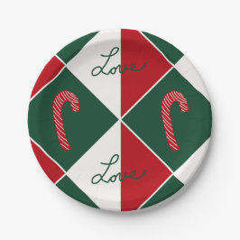 Prato De Papel Canes de Amor e Doces