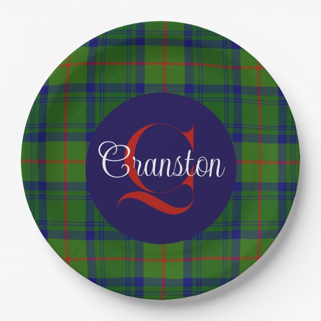 Prato De Papel Canstoun Monogrammed (Frente)