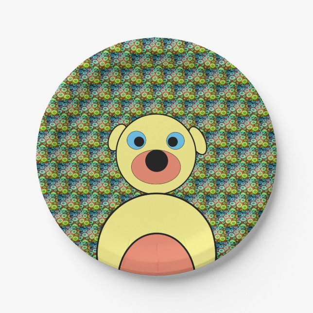 Prato De Papel cão bonito (Frente)