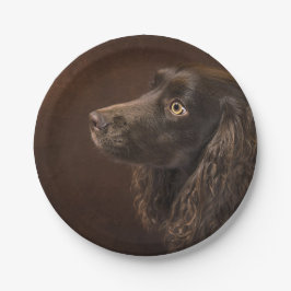 Prato De Papel Cão De Cabelo Castanho